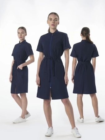 фото халат женский сансара-005 (тк.смесовая,160) medline, т.синий