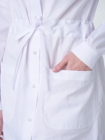 фото халат женский сансара-001 (тк.смесовая,160) medline, белый